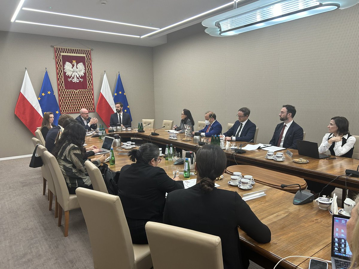 SAIS | Global Policy (@sais_magp) on Twitter photo The MAGP cohort had the distinct honor of meeting with Maciek Duszczyk <a href="/MaciekDuszczyk/">Maciek Duszczyk</a>,
Undersecretary of State in the Ministry of Interior and Administration of Poland. The group discussed migration, border security, and economic needs. The MAGP cohort had the distinct honor of meeting with Maciek Duszczyk <a href="/MaciekDuszczyk/">Maciek Duszczyk</a>,
Undersecretary of State in the Ministry of Interior and Administration of Poland. The group discussed migration, border security, and economic needs.