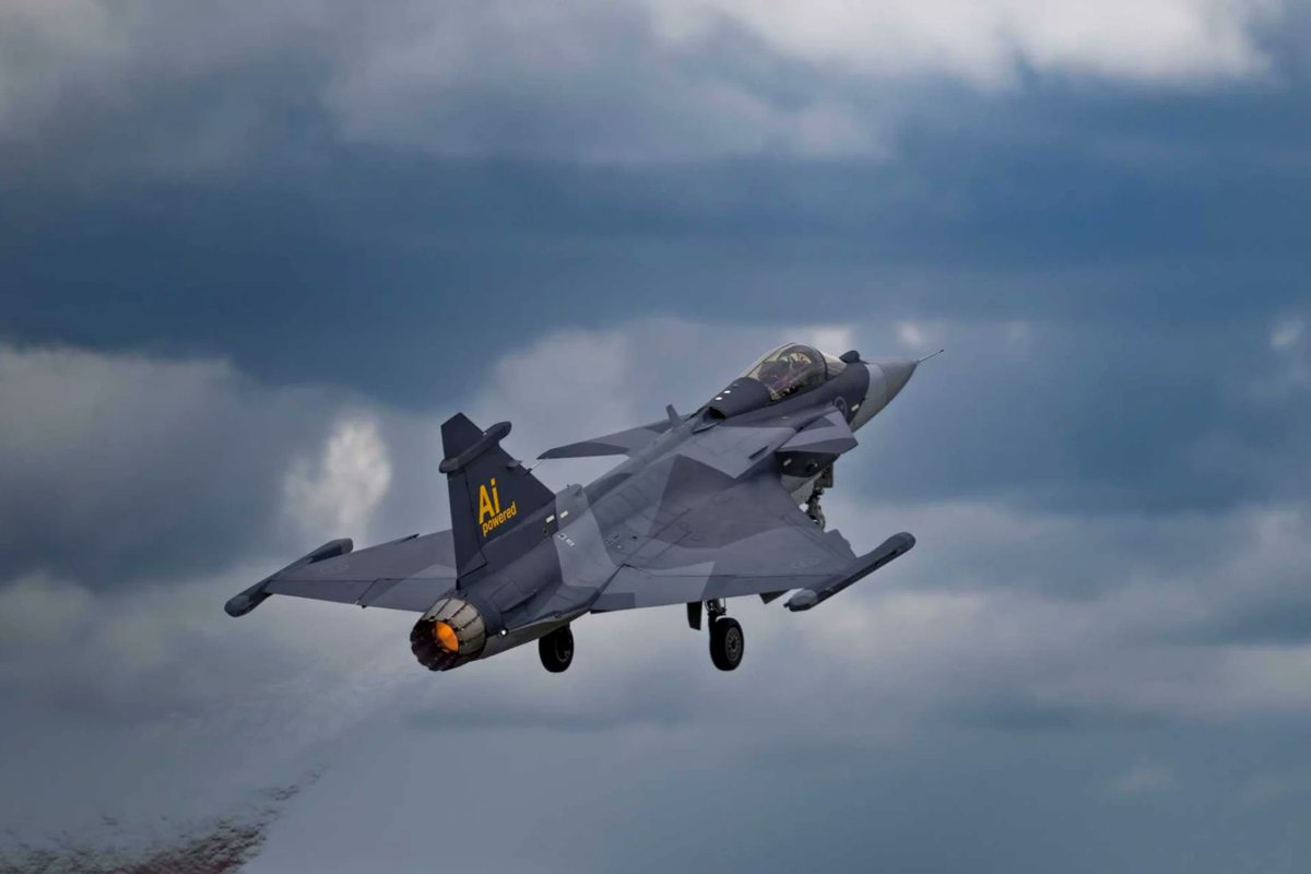 OvidiuMuca's tweet image. #Saab announced that 3 test flights were conducted as part of #ProjectBeyond, a program integrating the Centaur artificial intelligence (AI) system developed by German company #Helsing into a production-standard #Gripen E fighter aircraft