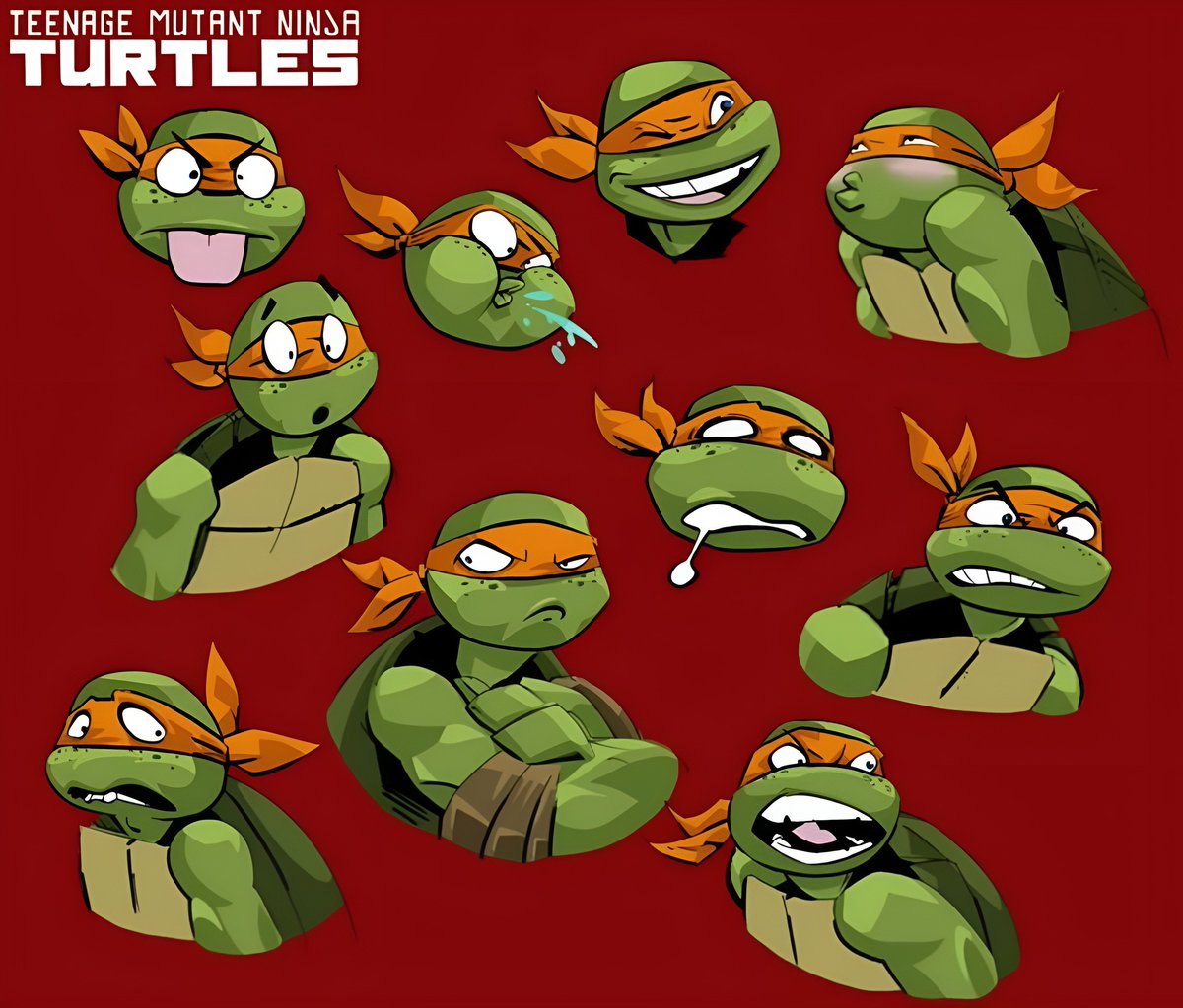 TheOldTurtleDen's tweet image. Teenage Mutant Ninja Turtles 2012 series Michelangelo concept art