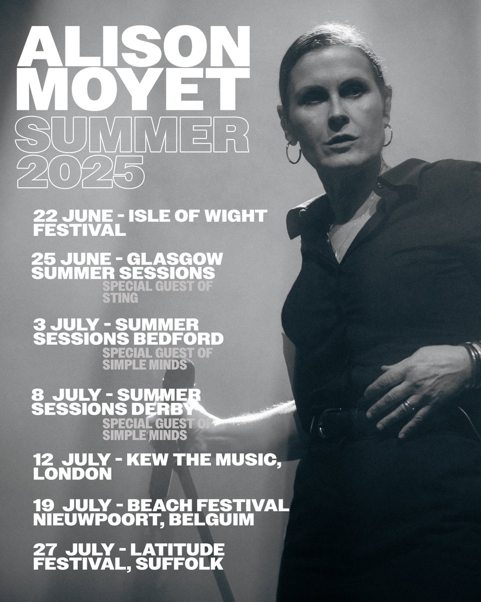 🌞With Summer around the corner, it seems a good time to remind you about the dates that Alison will be playing in the coming months: alisonmoyetmusic.com/live-dates-sum…