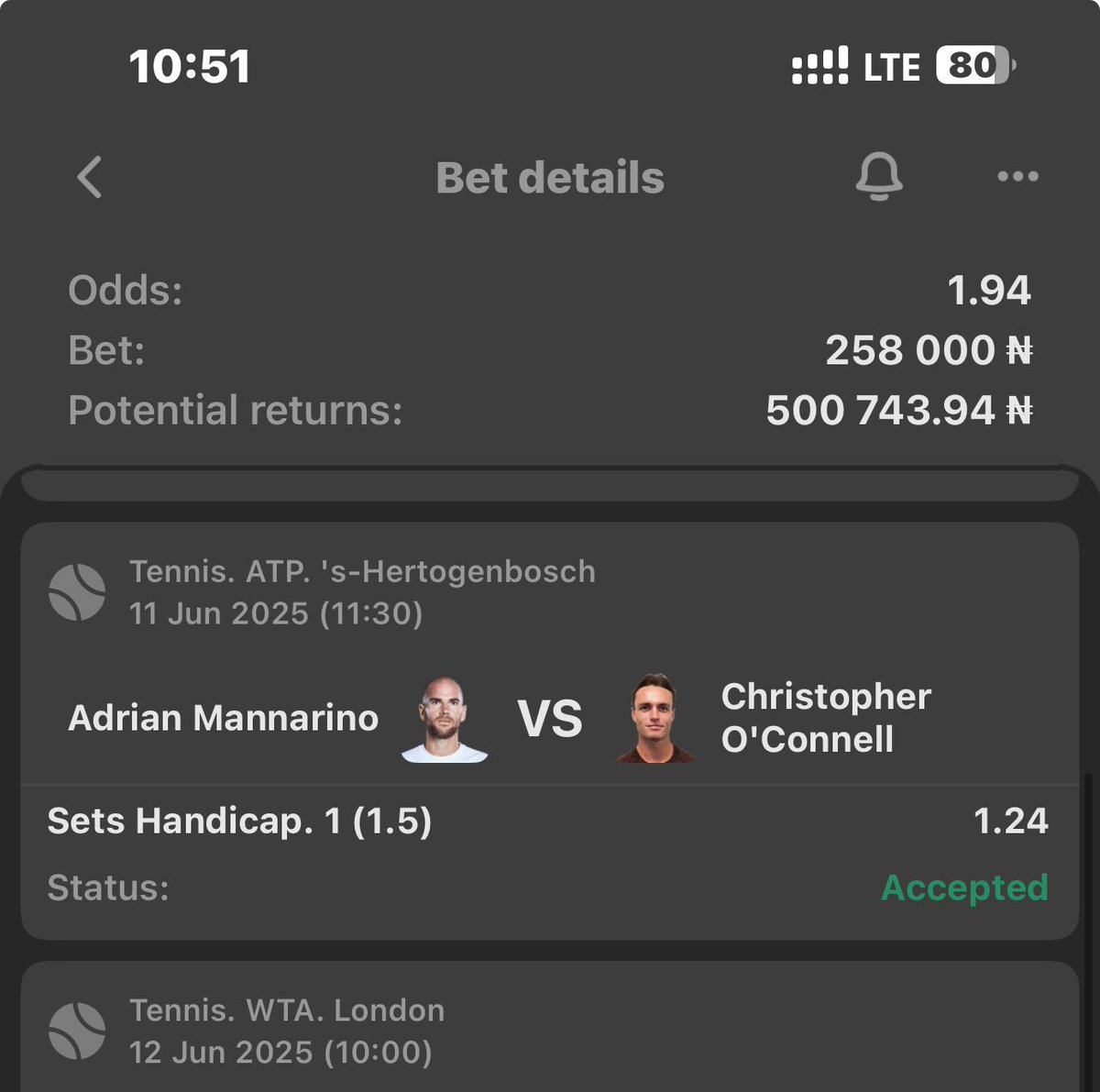 ⚠️5 ODDS ON TENNIS 🎾🎾🎾⚠️

TENNIS 🎾 ACCA TOSSING ON BETWINNER  😄😄😄😄😆😆😆

5 Odds ➡️➡️ AY7KS
2 Odds ➡️➡️ 4GUKS

Still don’t have a Betwinner account? sign up here ➡️ shly.live/LBG11_1

Use Promo Code ➡️ LBG11
