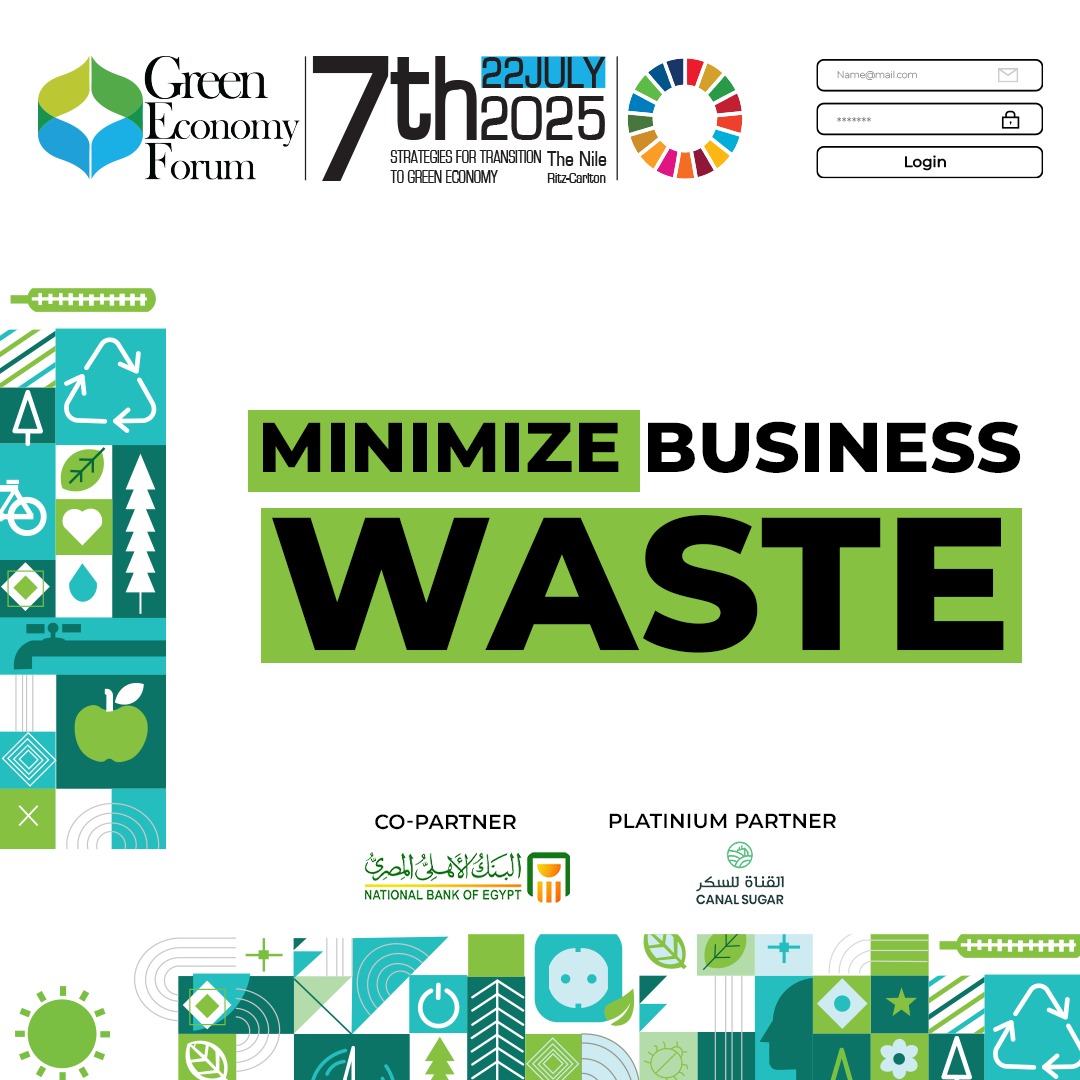 Join the 7th Green Economy Forum and learn how to prioritize sustainable production with recycled materials and the best strategies to shift towards circular business models.
🎟️ Book your seat now: shorturl.at/MDqKa
📅 22 July 2025
📍 The Nile Ritz-Carlton Cairo

#GEF2025