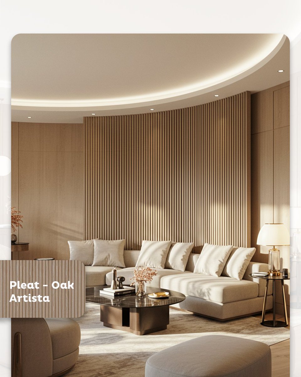 MikasaVeneers's tweet photo. Sculptural. Striking. Sophisticated. Artista Wood Louvers turn plain walls into design statements—adding depth, warmth, and a refined, premium finish to every space.
https://t.co/JNrciTeU50
Product used on the wall- Pleat – Oak (Artista | Swirl)
#Decowood #DesignElevated #WoodLouvers #GreenlamIndustries
