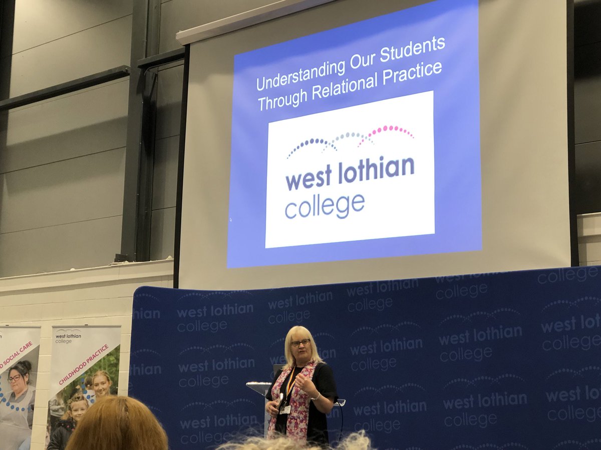 Suzanne Zeedyk (@suzannezeedyk) on Twitter photo That's Principal <a href="/JackieGalbraith/">Jackie Galbraith (she/her)</a> way down at the bottom of the photo. I am #grateful to be starting my day at West Lothian College <a href="/WestLoCollege/">West Lothian College</a> , talking connection, trauma & play. The College takes brave footsteps others can follow in. That's Principal <a href="/JackieGalbraith/">Jackie Galbraith (she/her)</a> way down at the bottom of the photo. I am #grateful to be starting my day at West Lothian College <a href="/WestLoCollege/">West Lothian College</a> , talking connection, trauma & play. The College takes brave footsteps others can follow in.