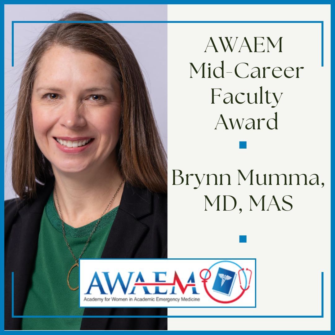 Congratulations to Dr. Brynn Mumma, the 2025 recipient of the AWAEM Mid-Career Faculty Award!