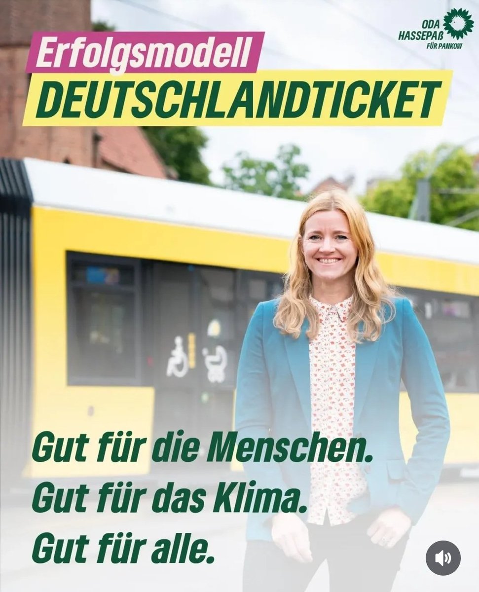 OdaHassepass's tweet image. Das #Deutschlandticket – ein echter Gamechanger! Einfach. Einheitlich. Deutschlandweit. Und vor allem: Millionen Menschen lieben es! Ein Angebot, das wirkt für #Teilhabe, #Klimaschutz und #Zukunft. Jetzt heißt’s: dranbleiben und weiter investieren!
#Verkehrswendejetzt