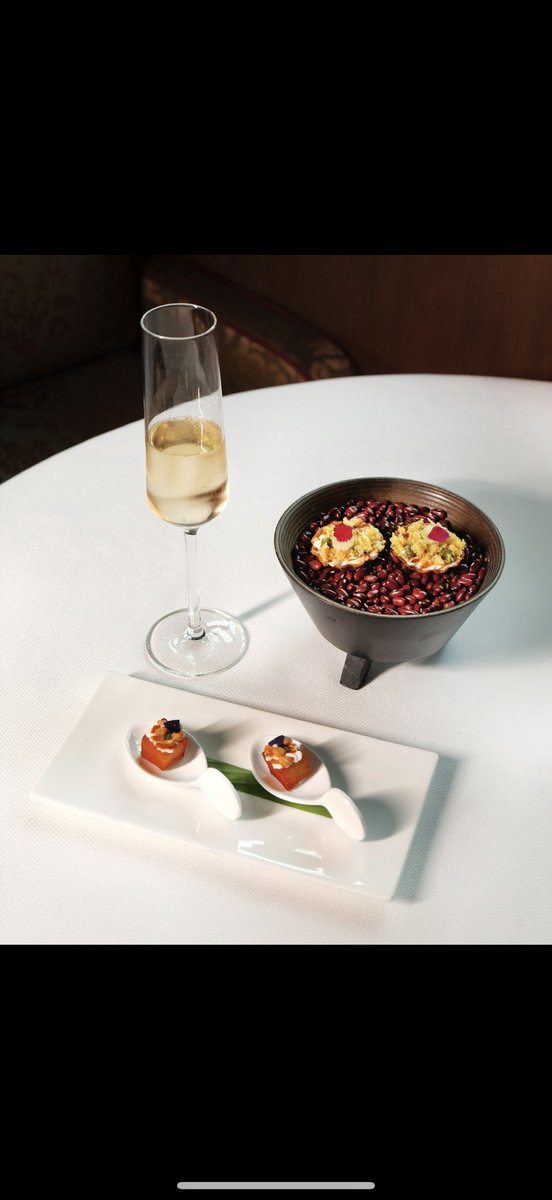 aloo tikki, channa dal, khakra, vatana, and kothimbir vadi come together in a combination of snacks that nod to the streets, but dress for the tasting table. paired with a crisp pour of champagne to set the tone right. 
 
￼