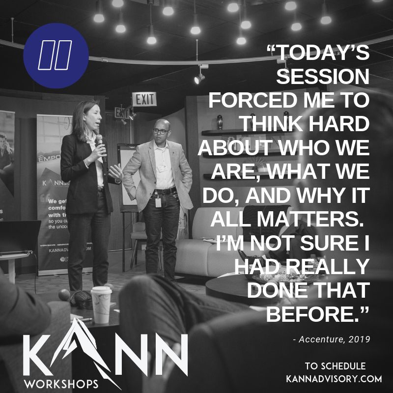 Thought-provoking.  Inspiring.  Empowering.  Just a few words offered by those who've experienced the "Elevate Workshop."

kannadvisory.com