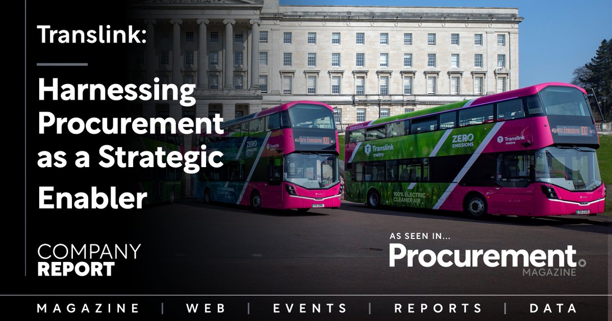 Procurement is driving change at <a href="/Translink_NI/">Translink</a>. 

Mark Osmer has transformed the function into a strategic force powering greener, smarter transport

Read more here: procurementmag.com/brochure/trans…

#StrategicProcurement #SustainabilityLeadership
