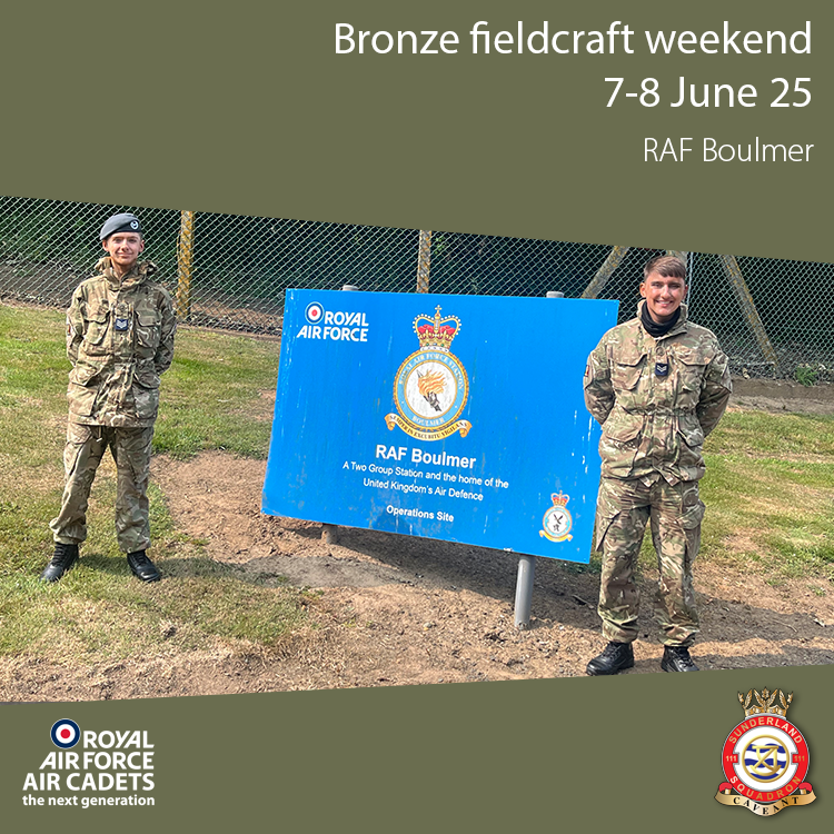An amazing weekend for two of our cadet NCOs who travelled to RAF Boulmer for a Wing Bronze fieldcraft course!

The course even featured an overnight bivouac under the stars...

Well done on completing a very sought after activity!
