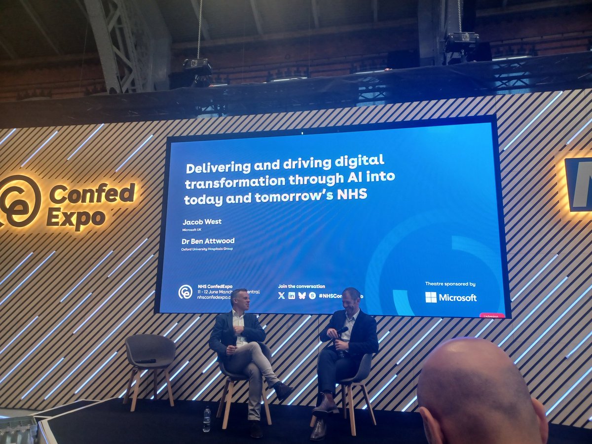 At #NHSConfedExpo today — great energy around AI &amp; Microsoft Copilot.

The real challenge? Moving from hype to real-world use.

Looking forward to working with colleagues to deploy tools that truly support our people &amp; services.

#AIinHealthcare #NHSTransformation
