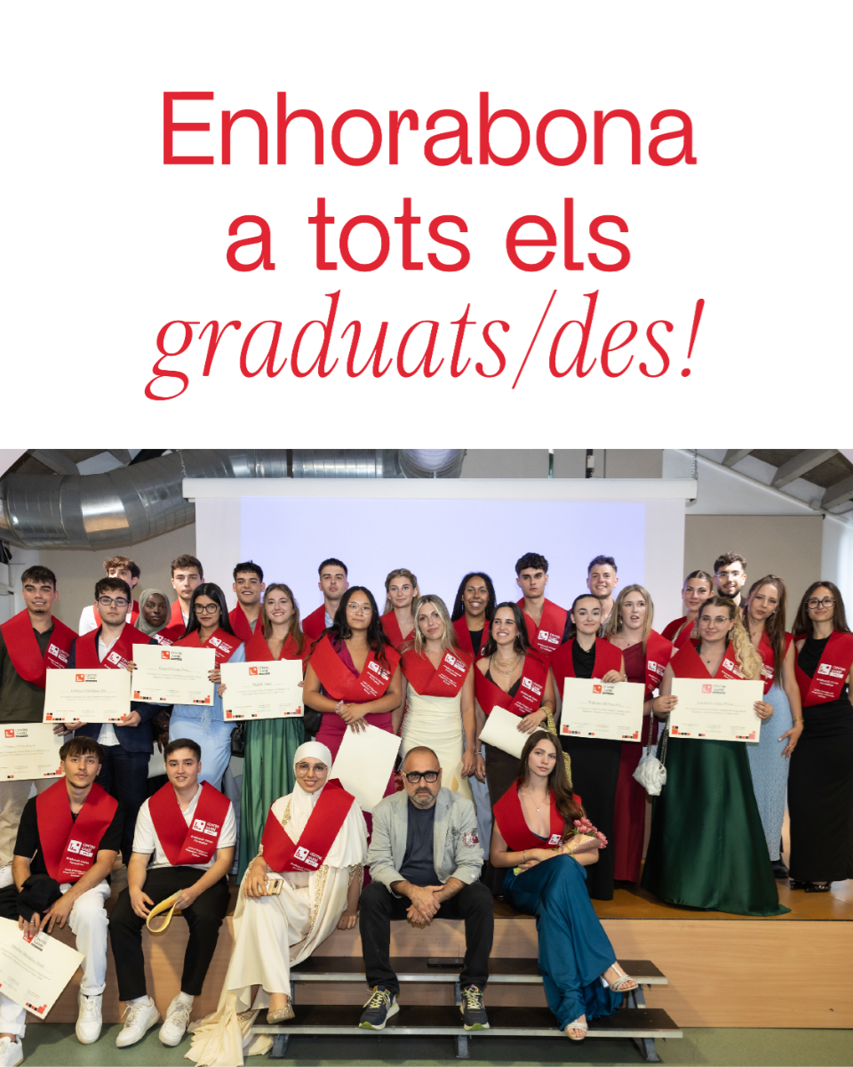 CentreGarbi's tweet photo. Enhorabona, graduats i graduades!
Tot l’esforç, les hores d’estudi i els moments compartits us han portat fins aquí. 

Des del Centre Garbí, us felicitem per aquesta etapa superada i us animem a seguir perseguint tot allò que us proposeu. ❤️‍🔥

#CentreGarbí #EUSES https://t.co/ihcW9GmW43