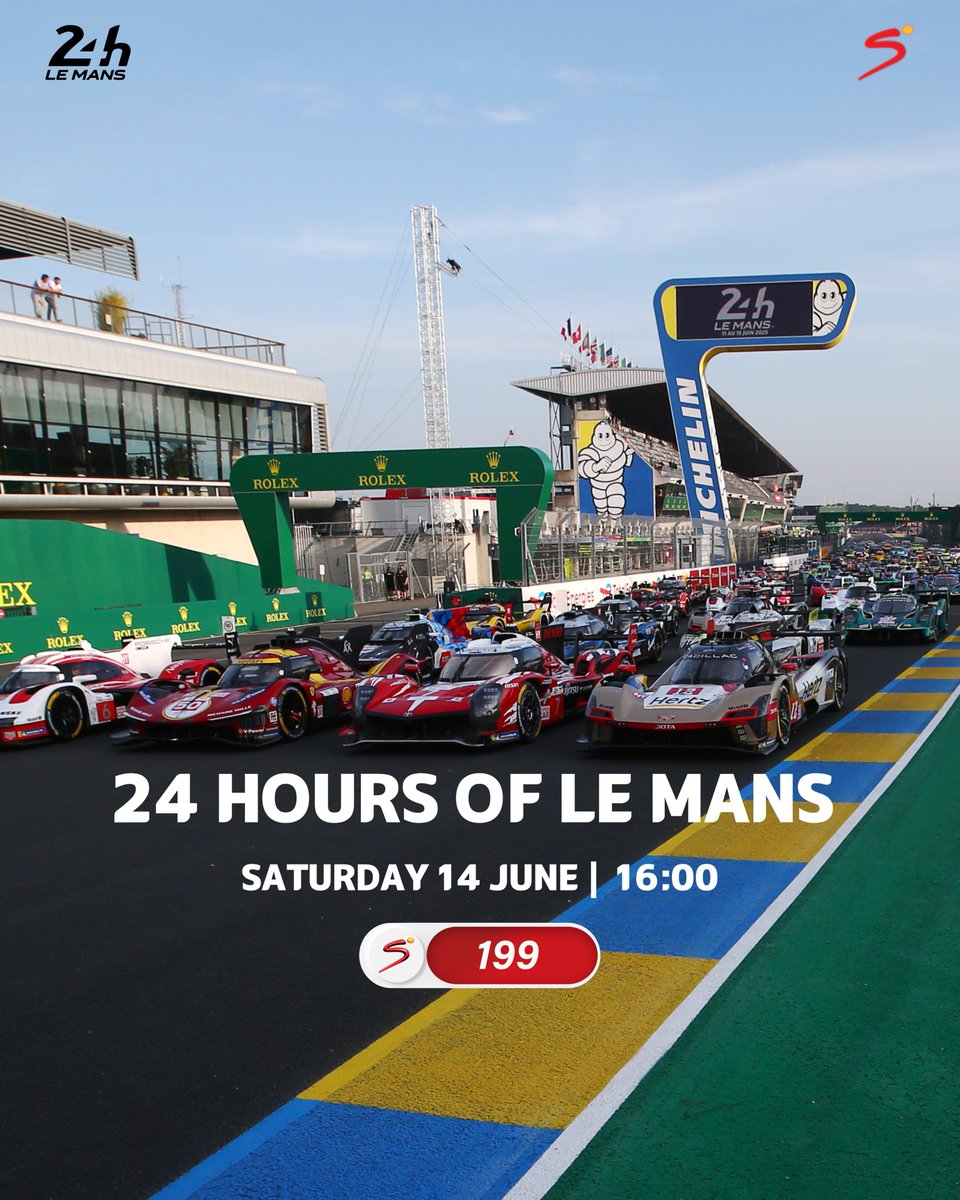 SuperSportTV's tweet image. Motorsport heads, we're bringing you Le Mans this weekend 🗣️

Watch the FULL 24 HOURS of Le Mans live on channel 199 🏁

#24hlemans