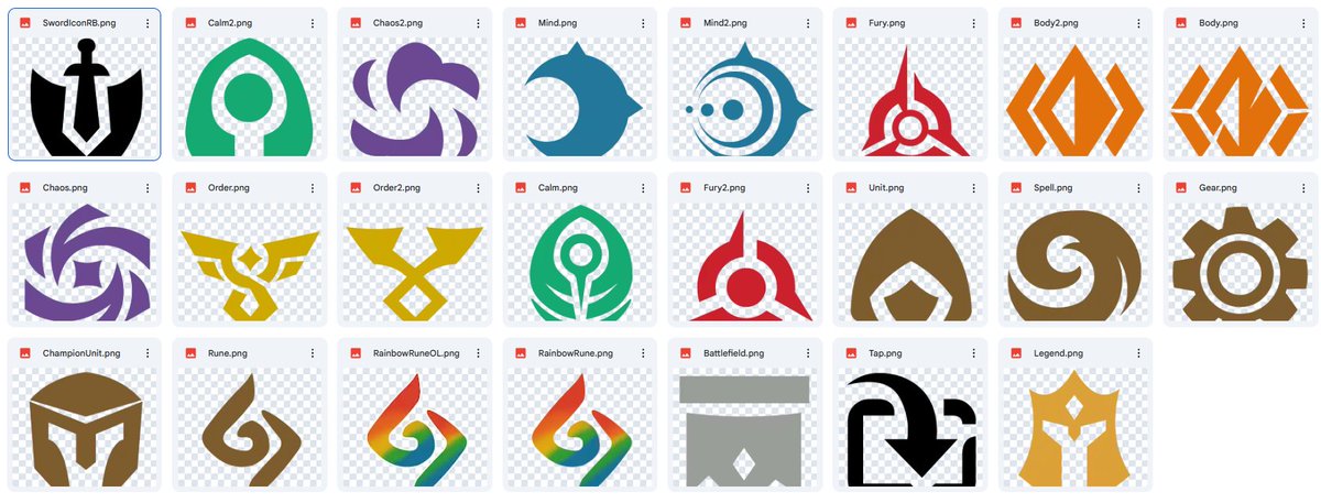 Huge shoutout to <a href="/CaptSarahRed/">Capt Sarah</a>, who spent the last few hours recreating HD versions of the Riftbound card icons.

If you are a content creator and would like to use these images, make sure to check out the Google Drive link below ⤵️