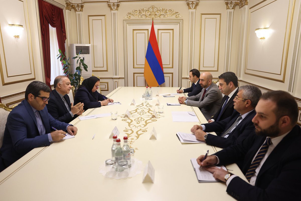 🇦🇲🇮🇷 
Had an interesting &amp; sincere conversation with <a href="/mehdi_sobhani46/">Mehdi Sobhani</a>, Ambassador Extraordinary &amp; Plenipotentiary of the friendly neighboring Islamic Republic of #Iran to the Republic of #Armenia.
Regional &amp; bilateral inter-parliamentary cooperation, high level visits, security