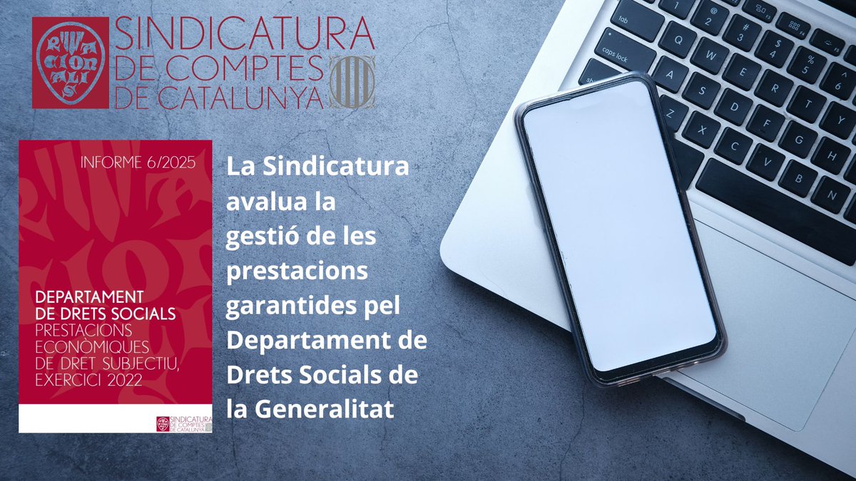 Sindicatura de Comptes de Catalunya (@sindicaturacat) on Twitter photo La <a href="/sindicaturacat/">Sindicatura de Comptes de Catalunya</a> ha tramès al <a href="/parlamentcat/">Parlament de Catalunya</a> l'informe de fiscalització sobre la gestió de les prestacions garantides de <a href="/dsocialscat/">Drets Socials i Inclusió</a> l'exercici 2022
📕 Us compartim l'informe i el resum:
🔗 bit.ly/45PxoSA La <a href="/sindicaturacat/">Sindicatura de Comptes de Catalunya</a> ha tramès al <a href="/parlamentcat/">Parlament de Catalunya</a> l'informe de fiscalització sobre la gestió de les prestacions garantides de <a href="/dsocialscat/">Drets Socials i Inclusió</a> l'exercici 2022
📕 Us compartim l'informe i el resum:
🔗 bit.ly/45PxoSA