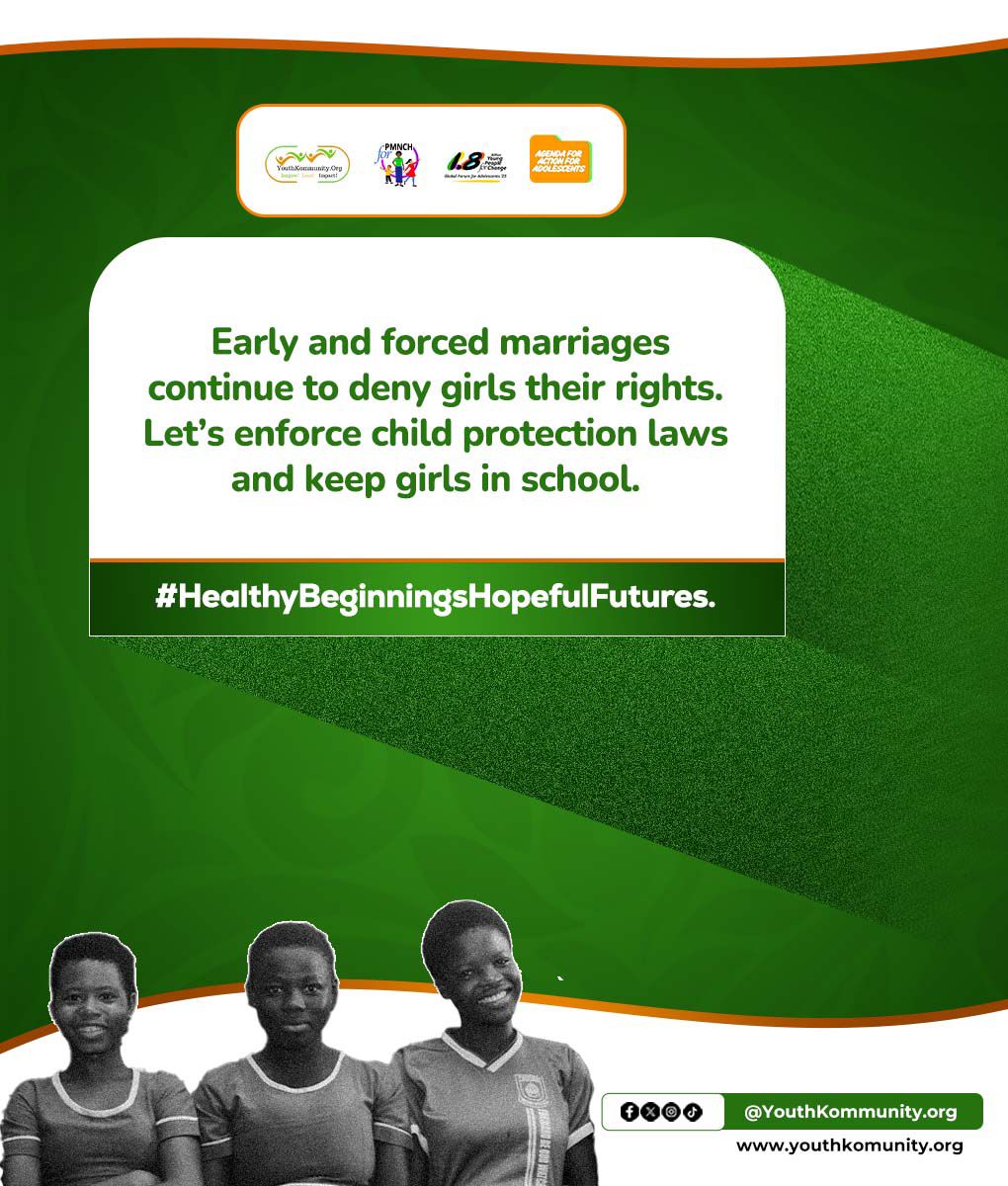 Ghana’s commitment to the Agenda for Action for Adolescents requires the Government to institute laws and policies that protect the rights of girls. 

#HealthyBeginningsHopefulFuture <a href="/FP2030/">ابراهيم عويض الرشيدي</a> <a href="/PMNCH/">PMNCH</a>