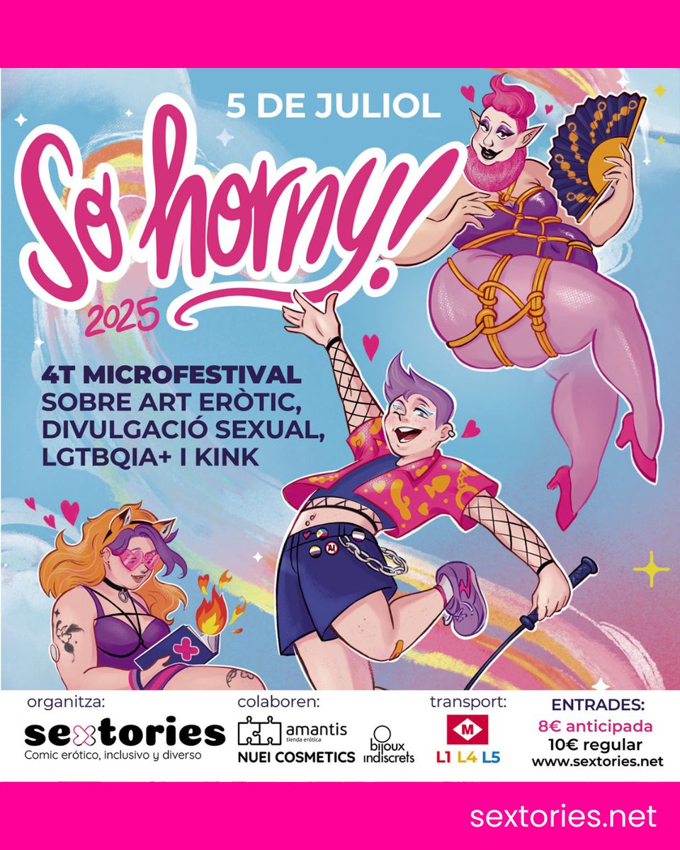sextories's tweet image. ¡Vuelve el microfestival de arte y cultura erótica mas hot del verano! El 5 de Julio @CanVerdaguer se llenará de charlas, actividades y shows ¡Compra tu entrada anticipada ya con un descuento de 2€!  

🎨@itscherrycat  

sextories.net/product/entrad…