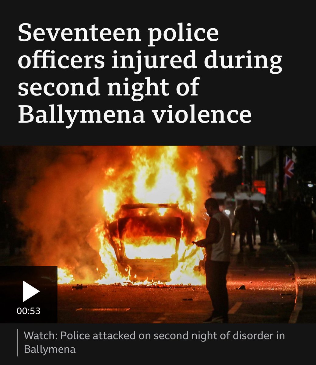 Heartbreaking watching interviews with people in Ballymena who have had their doors kicked in, their windows smashed and their homes burned by racist thugs.

It shouldn’t be explained away, excused or exploited. People are terrified. They need leadership.