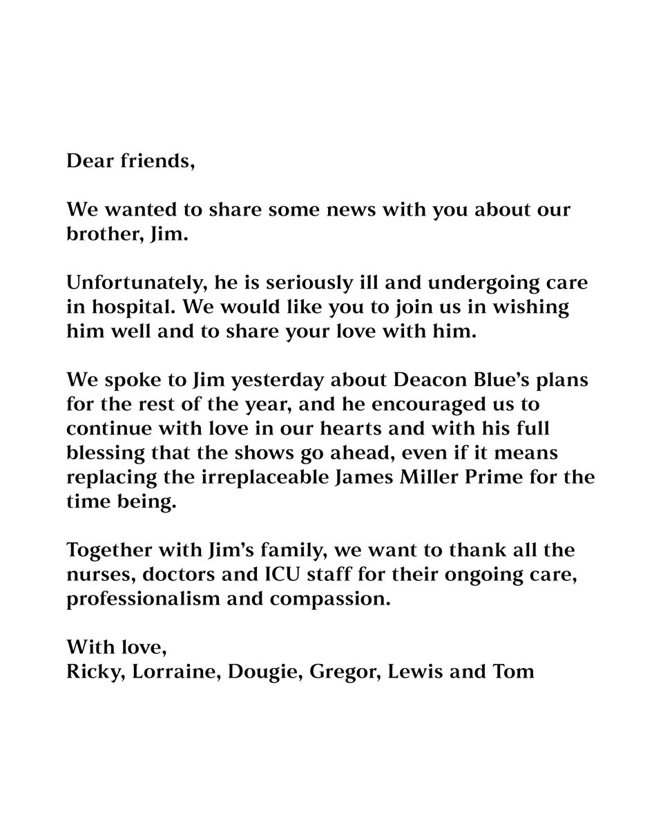 A message about our brother, Jim.