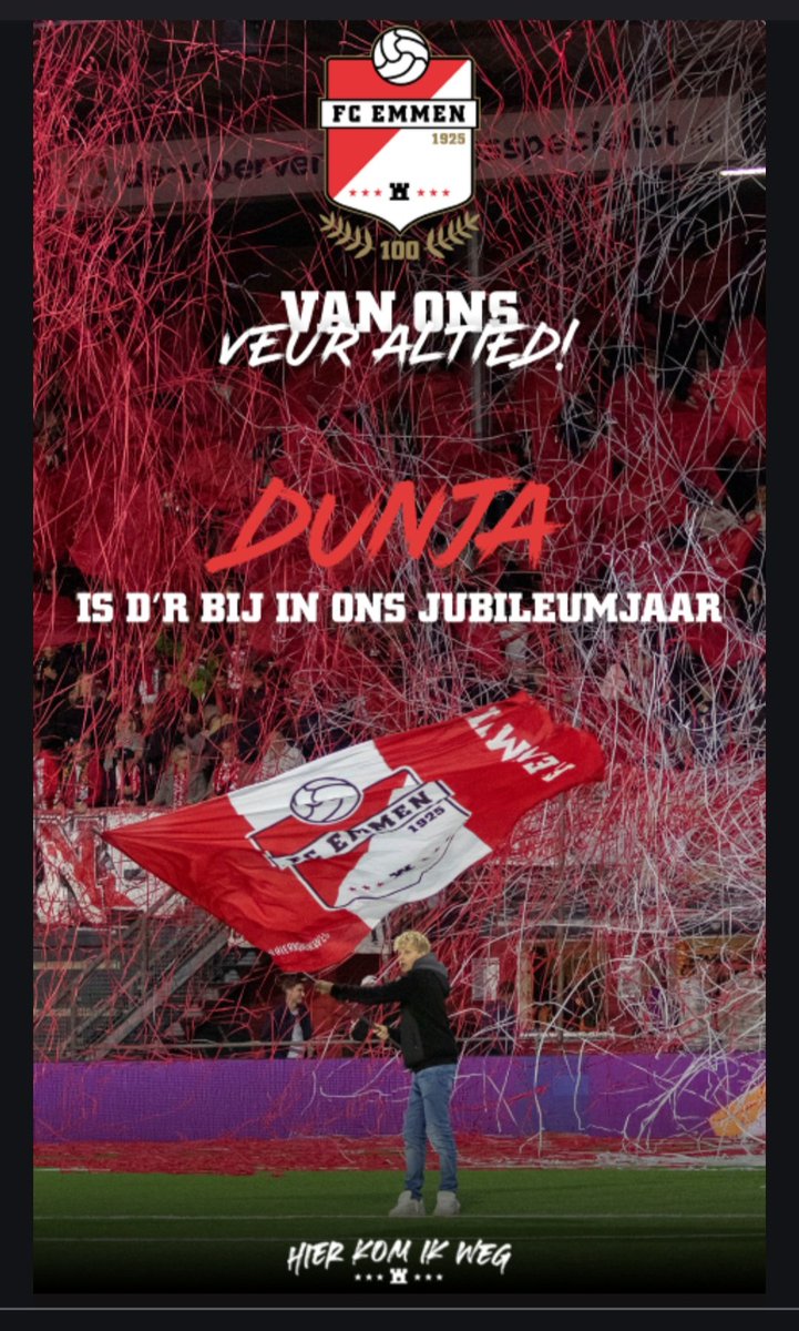 Op naar een mooi nieuw seizoen! Met als voornemen meer uitwedstrijden meepakken❤️🤍 <a href="/FC_Emmen/">FC Emmen</a> <a href="/RoodWitEmmen/">Supportersvereniging Rood Wit</a>