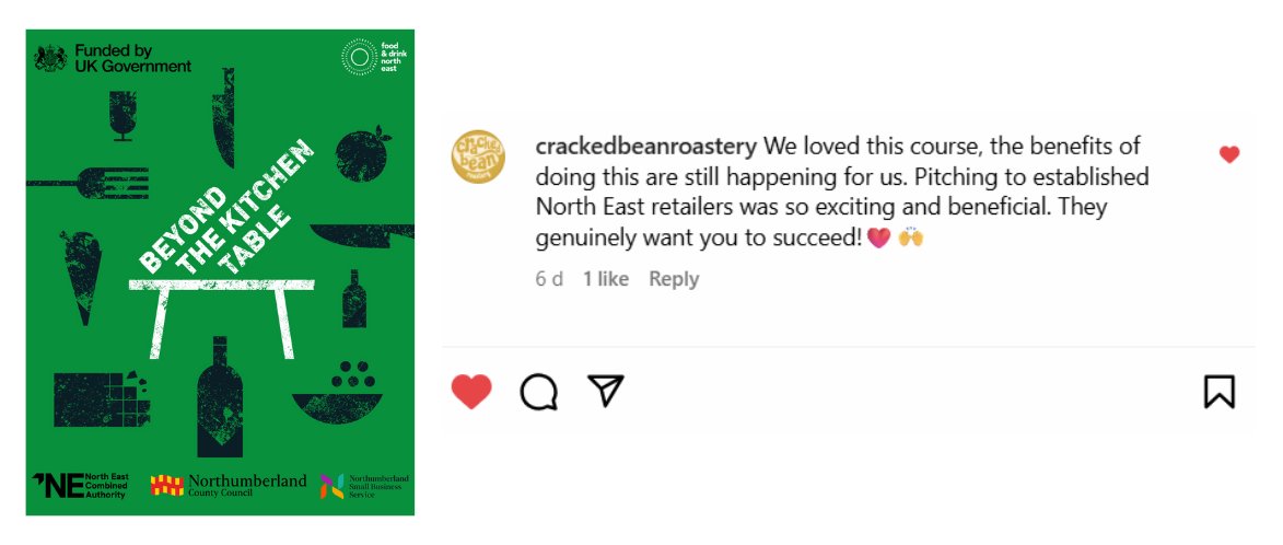 Food and Drink North East (@foodanddrinkne) on Twitter photo Wondering whether to sign up for Beyond The Kitchen Table - Northumberland?
Sam Dobson from Cracked Bean Roastery took part in our Sunderland-based BTKT programme in March this year, and left us this lovely feedback!
fadne.org/beyond-the-kitā¦
@NlandSmall, <a href="/NorthEast_CA/">North East Combined Authority</a> Wondering whether to sign up for Beyond The Kitchen Table - Northumberland?
Sam Dobson from Cracked Bean Roastery took part in our Sunderland-based BTKT programme in March this year, and left us this lovely feedback!
fadne.org/beyond-the-kitā¦
@NlandSmall, <a href="/NorthEast_CA/">North East Combined Authority</a>