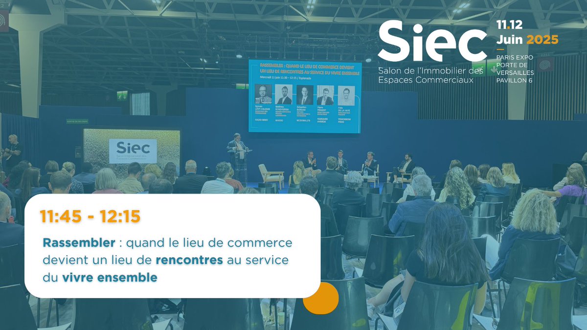 🛎️ Clap de fin pour la conférence « RASSEMBLER » sur l’esplanade du #SIEC2025 !

Food, loisirs &amp; retail au service du lien social : des échanges riches pour repenser l’expérience commerciale.

Merci aux intervenants pour leur présence 🙌