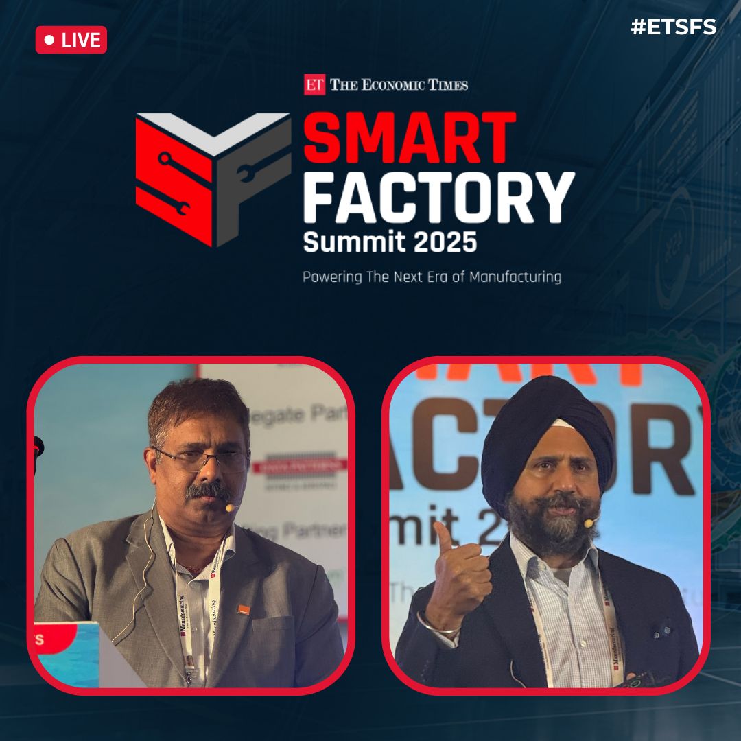ETManufacturing's tweet photo. At #ETSFS, Chalapathi Rao, CEO – India, @orangebusiness , and Tejpreet Singh Chopra, Founder & CEO, BLP Group – @IndustryAI_BLP, take the stage to explore how digital intelligence is driving the next wave of operational transformation.
Know More: https://t.co/iUA4V0fHfP
#GDP https://t.co/XkeocC2L2i