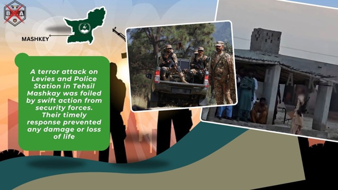 ShehzadHere_'s tweet photo. A terror attack on Levies and Police Station in Tehsil Mashkay was foiled by swift action from security forces.Their timely response prevented any damage or loss of life.
@FaizMBaluch @Zafar_Ali55
#SecurityForcesAlert
#FailedAttackThwarted
#SearchOperation
#PeaceAndSecurity https://t.co/rXIw1dV5SI