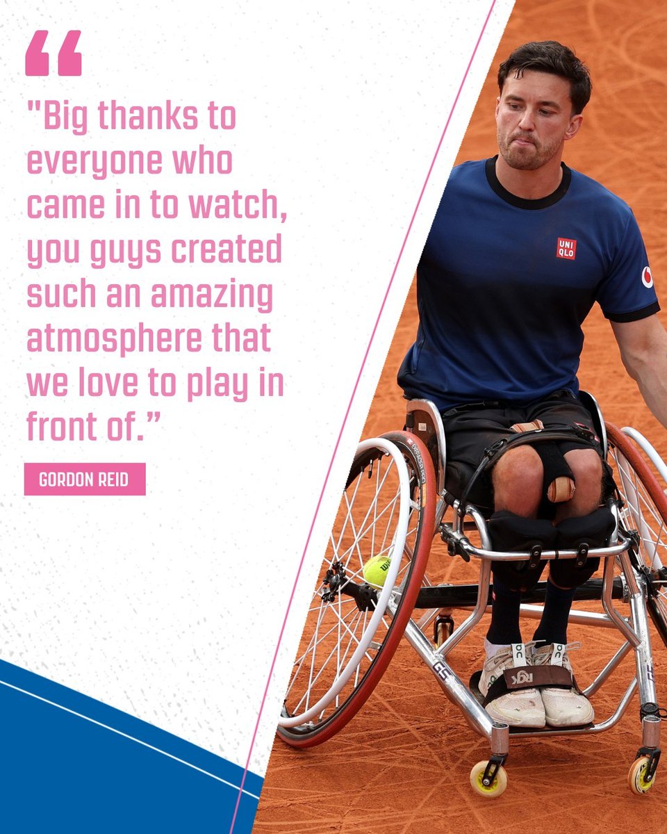 Moments to remember 🥰

Gordon Reid 🏴󠁧󠁢󠁳󠁣󠁴󠁿 shows his appreciation for the French Open crowd after taking home title number 6️⃣ with Alfie Hewett in Paris 🏆