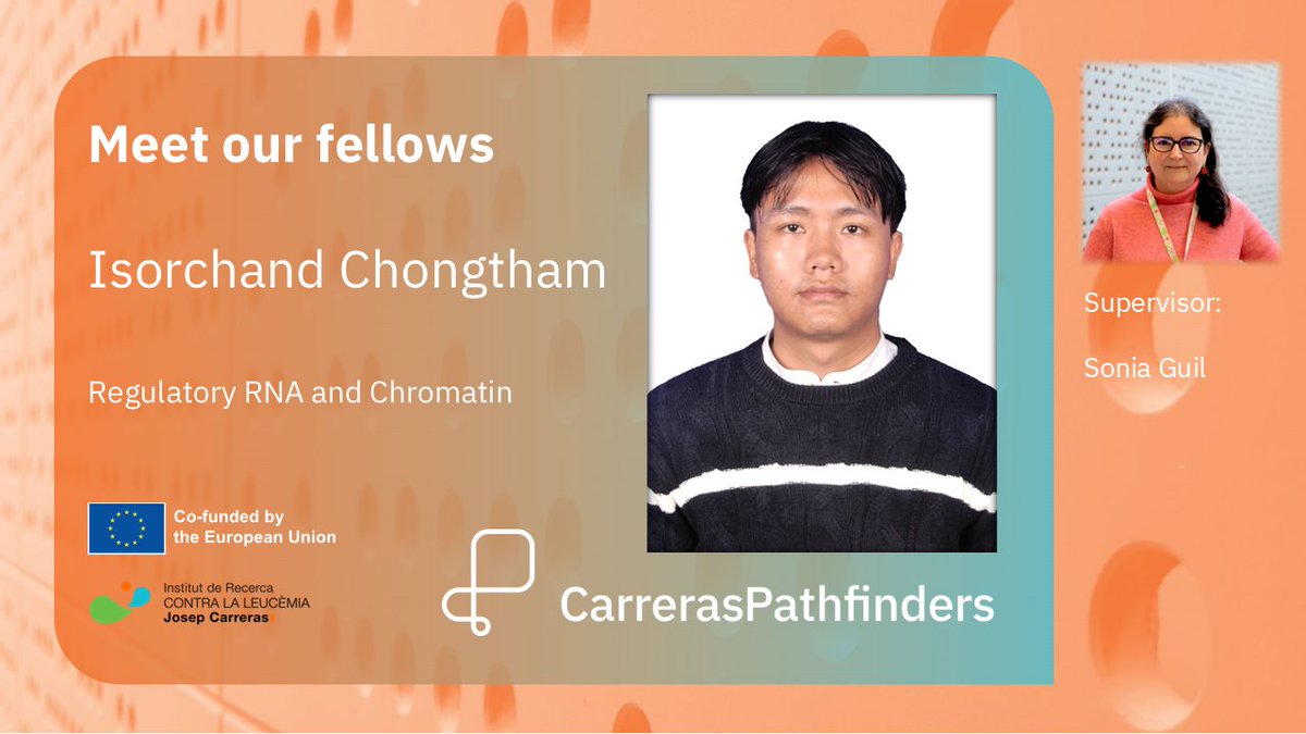CaPathfinders's tweet image. 📢Meet our Fellows
Isorchand Chongtham joined #CarrerasPathfinders to pursue his PhD under the supervision of Dr Sònia Guil
at @CarrerasIJC.
👨🔬Learn about Isorchand carreraspathfinders.eu/doctoral-candi…
🔬and about his project carreraspathfinders.eu/projects/dc7/
@MSCActions #bloodcancers