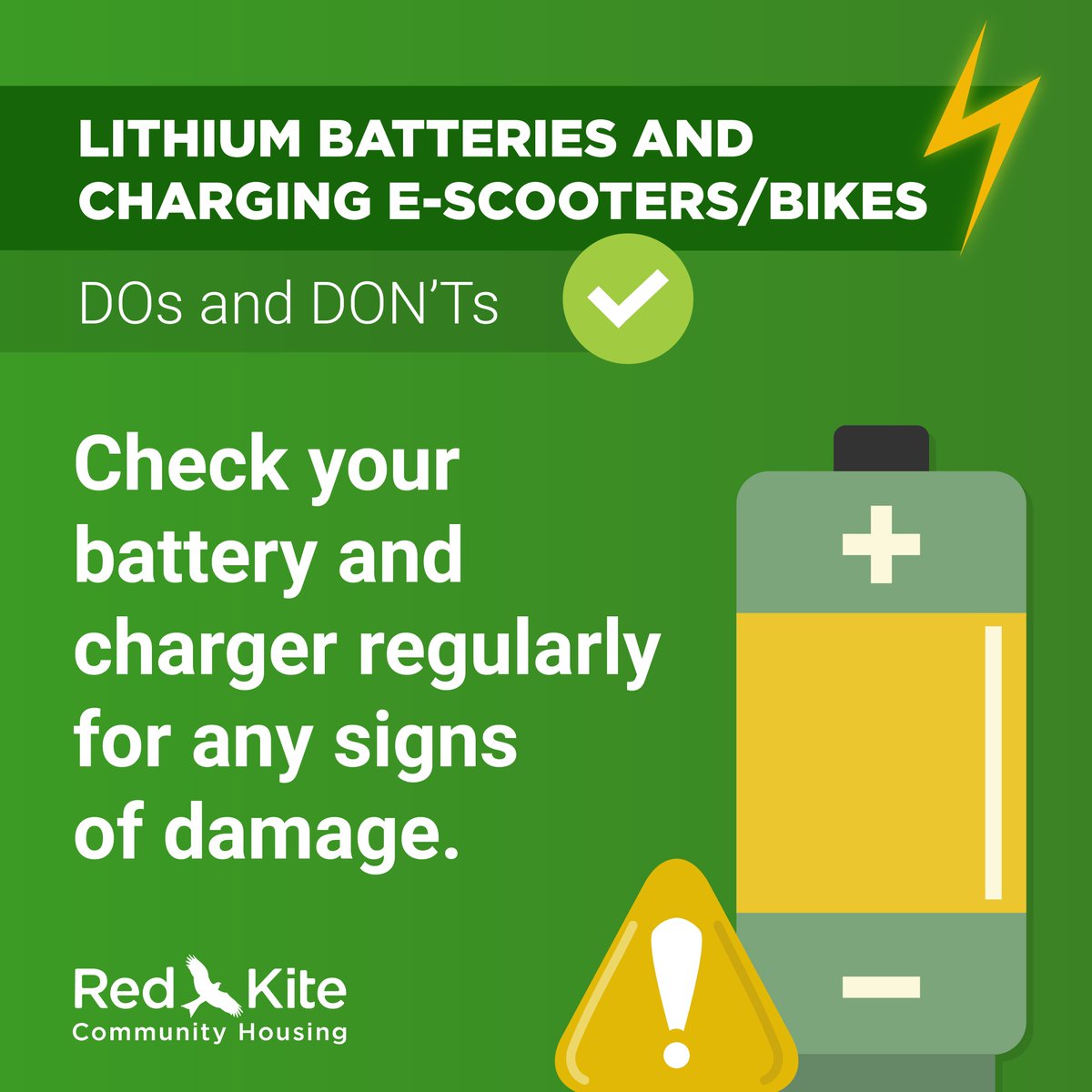 Red Kite (@redkitehousing) on Twitter photo Swipe through our Do’s & Don’ts to keep your battery—and your home—safe from fire risks. #LithiumBatterySafetyWeek #ChargeSafe Swipe through our Do’s & Don’ts to keep your battery—and your home—safe from fire risks. #LithiumBatterySafetyWeek #ChargeSafe