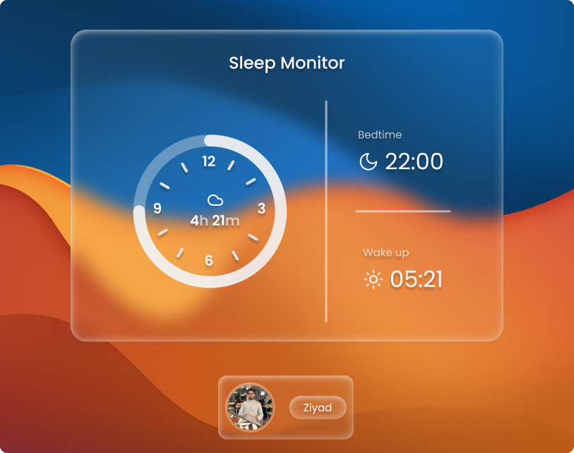 ✦ Liquid Glass Widget - MacOS Tahoe Concept