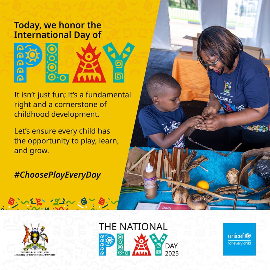 AtimCharlotte's tweet photo. Live from Nakivubo Blue Primary School where Uganda is celebrating the International Day of Play with full vibes! 🥳🎨

This isn’t just fun and games today is about reminding everyone that play is a child’s right.
#ChoosePlayEveryDay | #UgPlayDay https://t.co/PaIufo20oJ