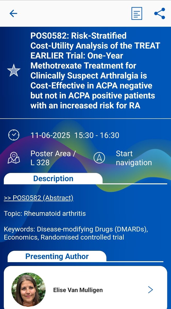 One step closer to #precision #prevention of #rheumatoid arthritis? 

Let's meet and discuss at this afternoon's poster view at
#EULAR2025 

See you there!