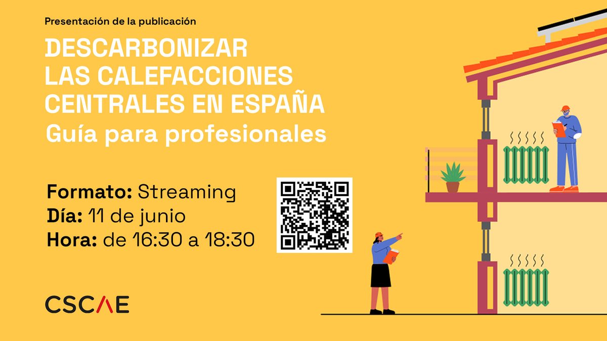 📢 ESTA TARDE
Presentamos la guía 'Descarbonizar las calefacciones centrales en España. Guía para profesionales'. La publicación ofrece soluciones tecnológicas prácticas para la sustitución y mejora de estos sistemas.

ℹ️ Streaming
 youtube.com/watch?v=ySikkt…