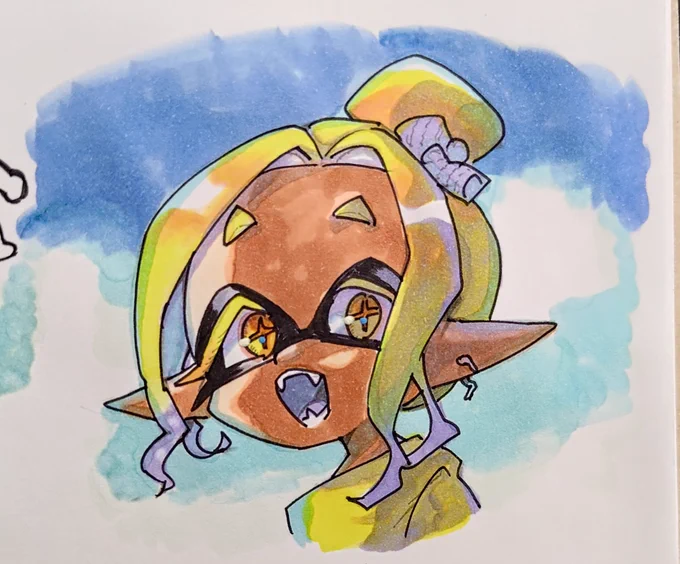 レイダースウツホちゃんらくがき 久々のコピックムズすぎワロタ