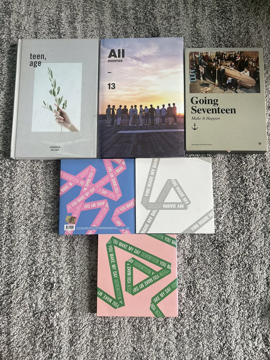 woosoonsol's tweet photo. wts lfb ph #sophiasells
pls help rt!

📀 Seventeen Albums Set 📀

PRICE: take all for ₱1500 + lsf
❗️sold as set only ❗️

condition: 7/10

Notes:
• Going Seventeen album has no disc
• No photocards

rcbyt: https://t.co/WjRuQ5Poem

DM me for details! https://t.co/T2HDjtJG1V