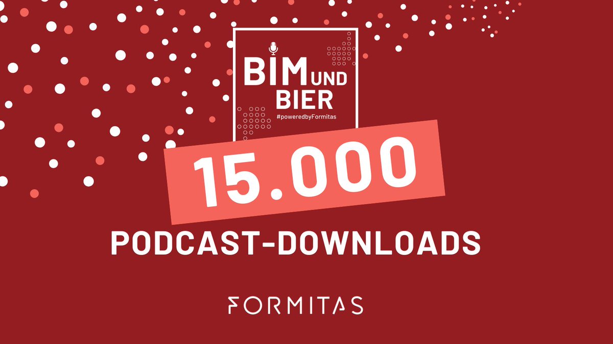 Prost auf 15.000 Downloads! 🍻 Unser BIM &amp; Bier Podcast feiert diesen unglaublichen Meilenstein. 🙏 Danke an alle Hörer:innen und Gäste, die uns auf dieser Reise begleiten. Auf die nächsten spannenden Episoden! #Digitalisierung #BIMPodcast formitas.de/podcast