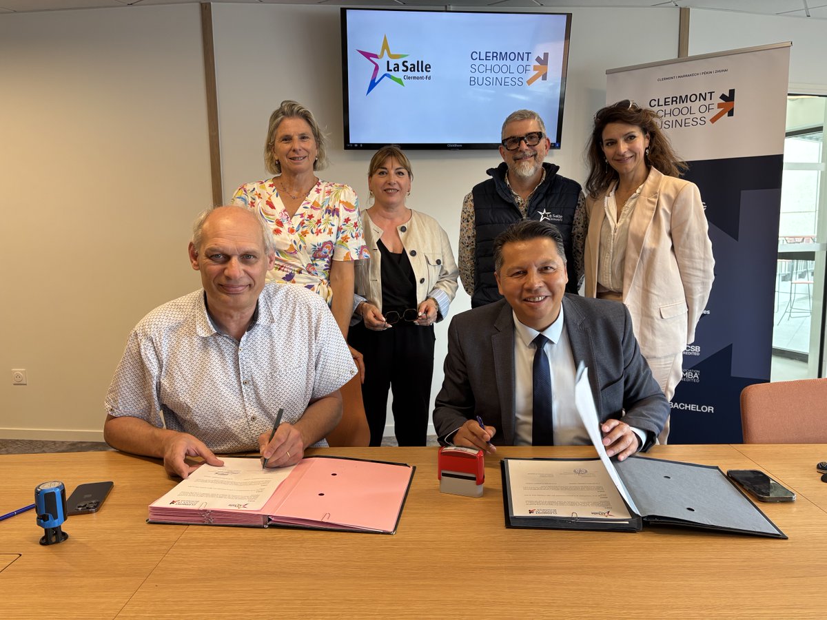 Nous avons le plaisir de vous annoncer le renouvellement de notre convention de partenariat avec le Campus La Salle de Clermont-Fd. Ce renouvellement marque la continuité d’une collaboration fructueuse initiée en 2018, reposant sur des valeurs partagées. 🤝🏼🌟