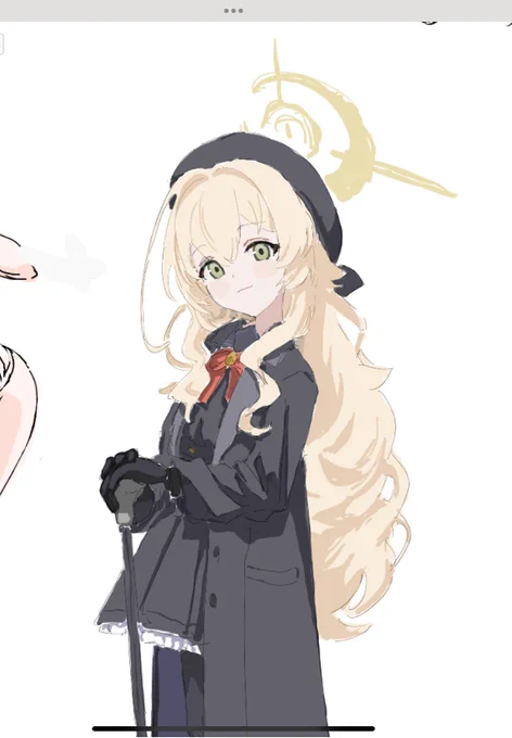 #ブルアカ 絵チャ ニヤニヤ教授