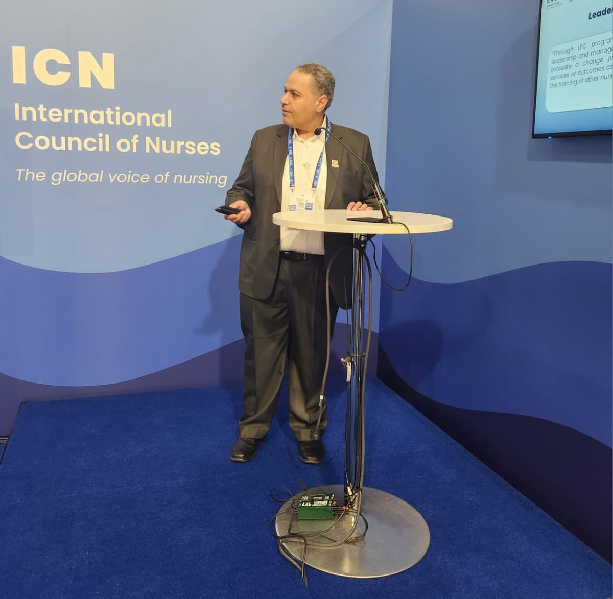 عميد كلية العلوم الصحية وعضو اللجنة الاستشارية الدولية، يشارك في اجتماعات المجالس التخصصية بالعاصمة الفنلندية هلسنكي، إذ قدّم الوثيقة الدولية لاعتماد برامج التمريض، الصادرة عن فريق العمل الذي يترأسه ضمن اللجنة الاستشارية الدولية.

Dean of the College of Health Sciences &amp; member