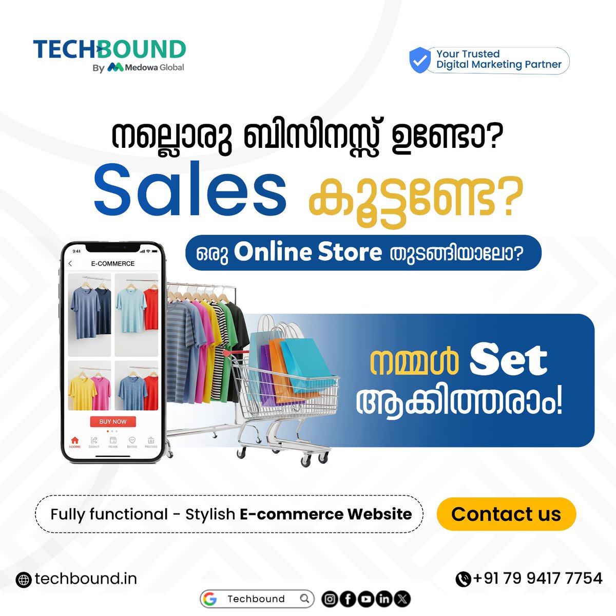 TechBoundDgtl's tweet image. Grow your business with TechBound, Kerala’s best e-commerce developers! 
We make safe, modern, custom online stores, plus SEO to get found, social media to connect, ads to reach customers, and branding to stand out. 
Contact us at techbound.in
#ecommerce