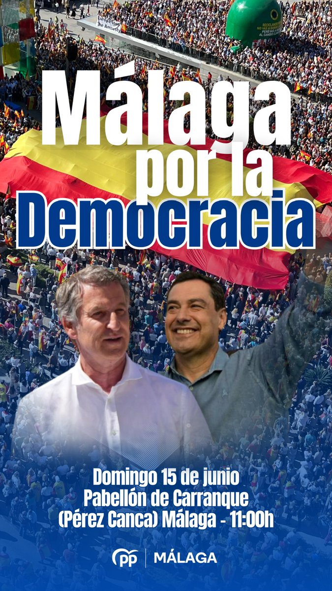 🔴Las deudas del #Sanchismo en #Málaga

💙 #MálagaPorLaDemocracia 
📍15/06/25 Pabellón de Carranque (Málaga)
