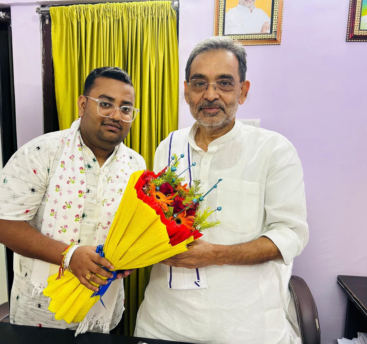 deepambjp's tweet photo. राष्ट्रीय लोक मोर्चा के राष्ट्रीय अध्यक्ष सह राज्यसभा सांसद आदरणीय श्री @UpendraKushRLM जी से उनके आवास पर शिष्टाचार मुलाकात हुई | https://t.co/qjNTrZqvLR