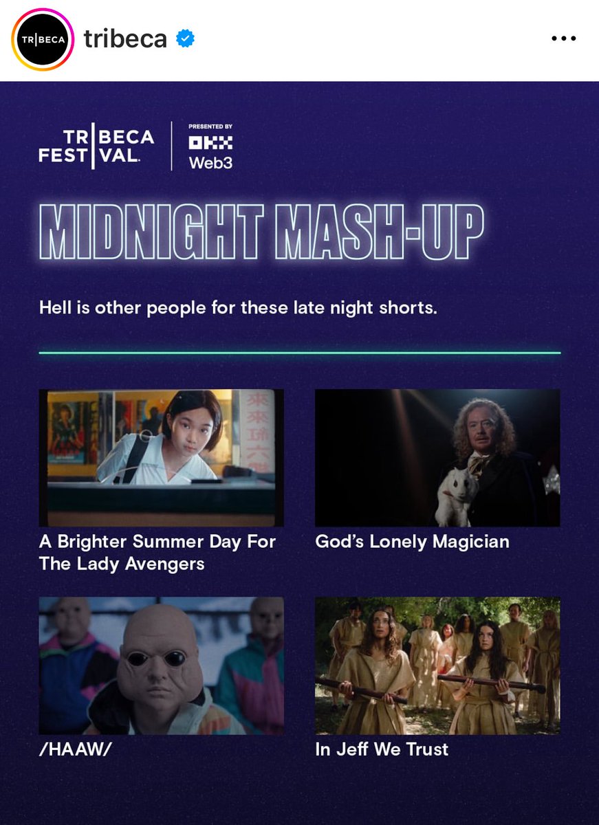 DianeFranklin80's tweet image. FINAL SCREENING of the FUNNIEST SHORT this coming Saturday night!! TRIBECA FF AMC theater. Check it out and meet actor/film makers, SYD & OLIVIA in person!! 🔥🔥🔥
Tickets at tribecafilm.com/films/in-jeff-… 😂🎬🔥