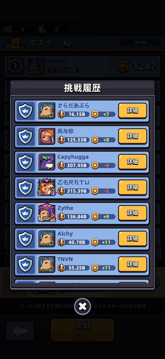 防衛で上がりすぎて場違い