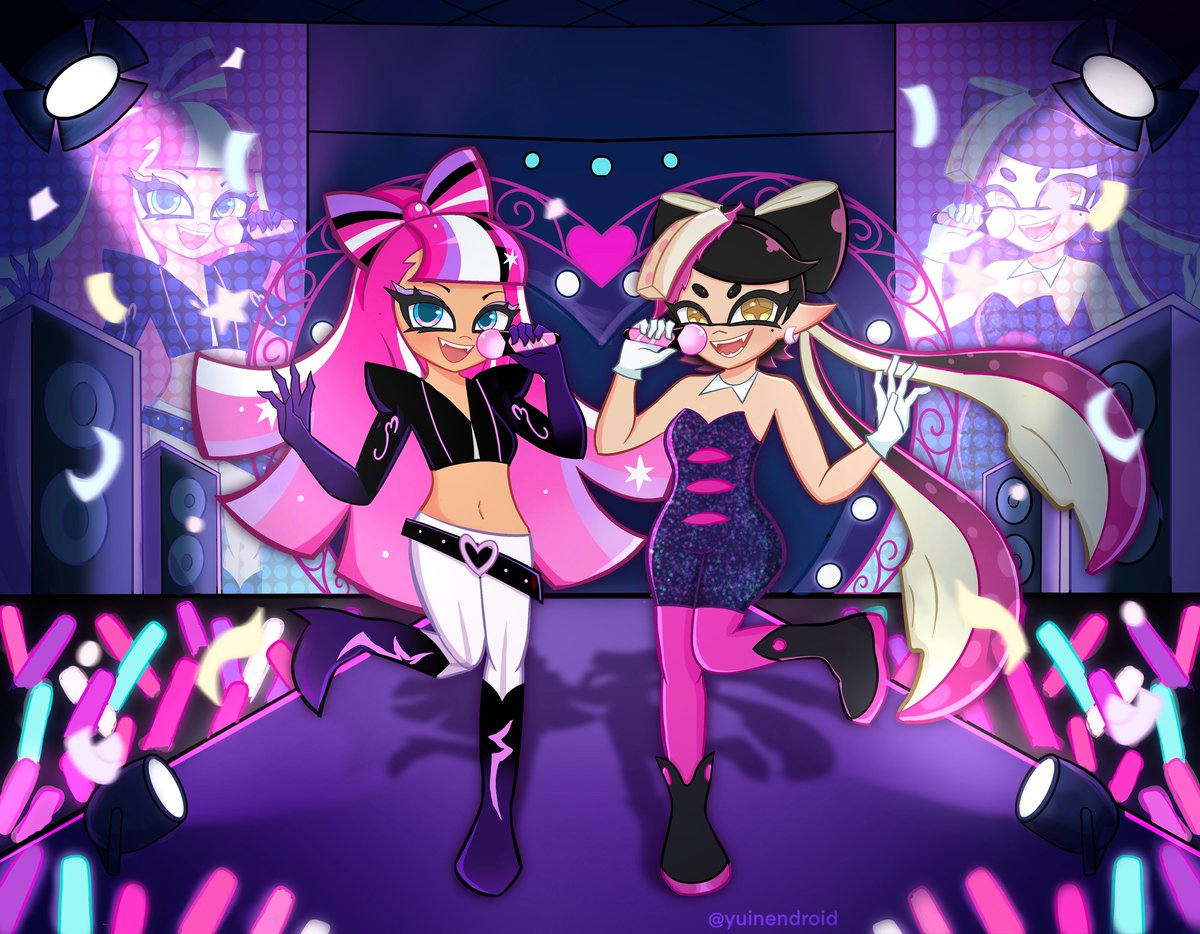 yuinendroid's tweet image. they would be a good duo #cookierun #splatoon