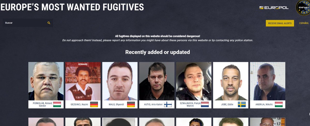 Guardia Civil (@guardiacivil) on Twitter photo ¿Quieres colaborar en la localización de las personas que aparecen en la lista de los fugitivos más buscados de Europol?
Comunica cualquier información a través de los siguiente medios:
Teléfono: 062
Correo electrónico: huidos@guardiacivil.org
#ColaboraGC #Huídos ¿Quieres colaborar en la localización de las personas que aparecen en la lista de los fugitivos más buscados de Europol?
Comunica cualquier información a través de los siguiente medios:
Teléfono: 062
Correo electrónico: huidos@guardiacivil.org
#ColaboraGC #Huídos