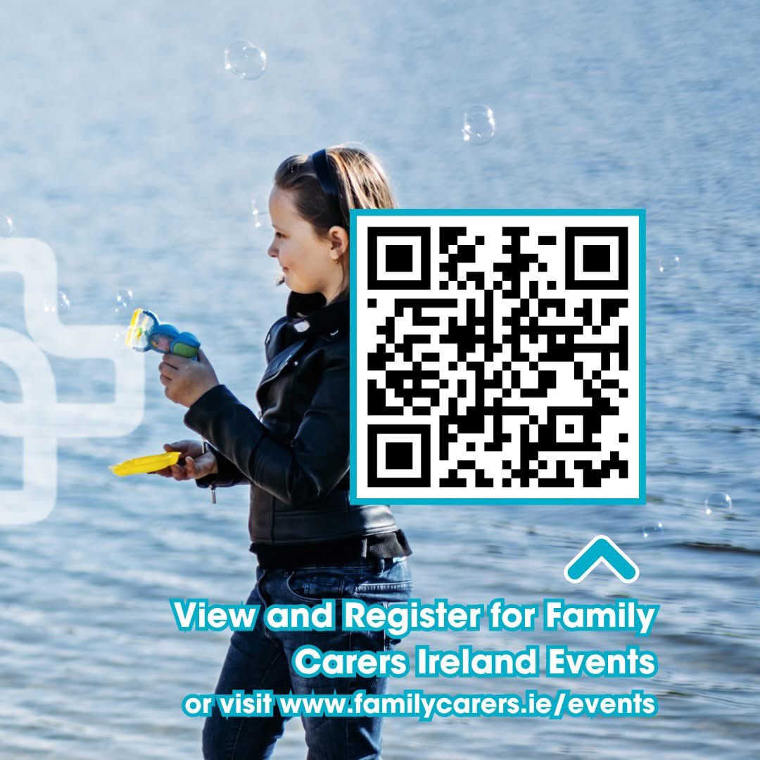 It's still National Carers Week! Family Carers Ireland have organised a wide range of online &amp; in-person events for carers this week. Scan the QR Code in our graphic or visit familycarers.ie/events to find out what's going on for the rest of the week!

#nationalcarersweek